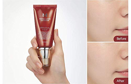 MISSHA M PERFECT COVER BB CREAM #27 SPF 42 PA+++ 50ml-Lightweight, Multi-Function, High Coverage Makeup to help infuse moisture for firmer-looking skin with reduction in appearance of fine lines