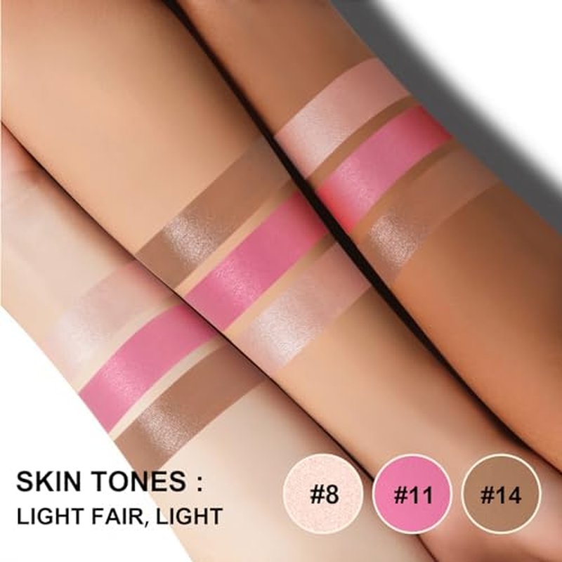 3-Piece Contour Stick Kit with Blush Bronzer Highlighter - Light Fair