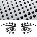Eye Body Face Black Gems Jewels Rhinestone Stickers Acrylic Self Adhesive Crystal Makeup Diamonds Face Tattoo Stick Gems for Women Festival Accessory DIY Crafts and Nail Art Decorations 3 Sheets