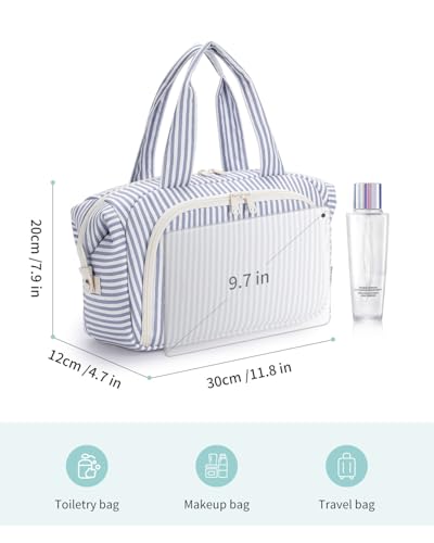 Narwey Travel Toiletry Bag - Large Makeup Organizer with Wet Pocket