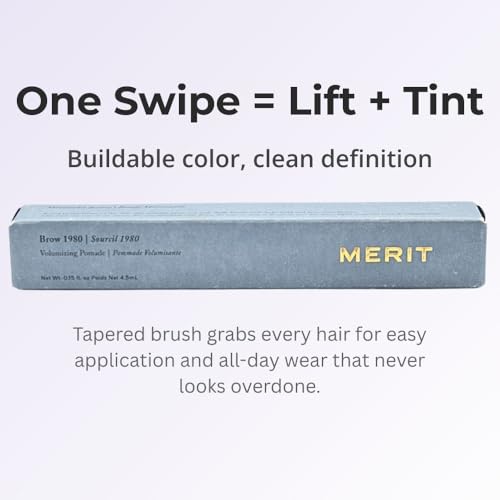 Merit Brow 1980 Volumizing Tinted Eyebrow Gel-Pomade - Taupe - Taupe with Cool Undertones