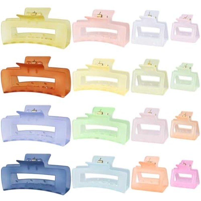 16 Pcs Non-Slip Hair Clips Set in 4 Styles for All Hair Types