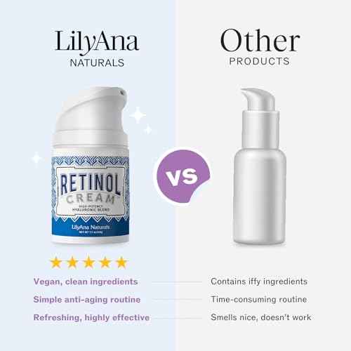LilyAna Naturals Anti Aging Retinol Face Cream for Women ? Wrinkle & Neck Cream for Firming, Retinol Moisturizer for Face with Hyaluronic Acid, Hydrating Night Cream for Fine Lines, Collagen Boost