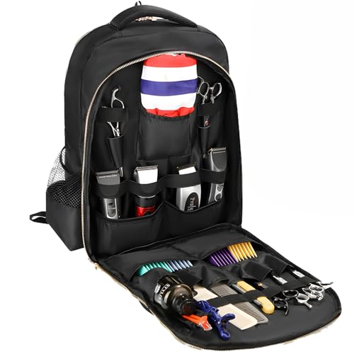 Waterproof Barber Travel Backpack for Clipper & Supplies - Men’s Grooming Bag