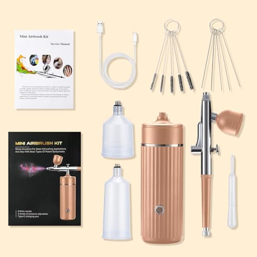 Cordless Airbrush Kit with 0.3mm Tip - Rechargeable Spray Gun