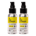 Raw Elements Face + Body Serum SPF 50 All-Natural Mineral Sunscreen - Reef Safe, Water Resistant, Broad Spectrum UVA/UVB Protection, Safe For All Ages, Travel Size 2oz (Pack of 2)