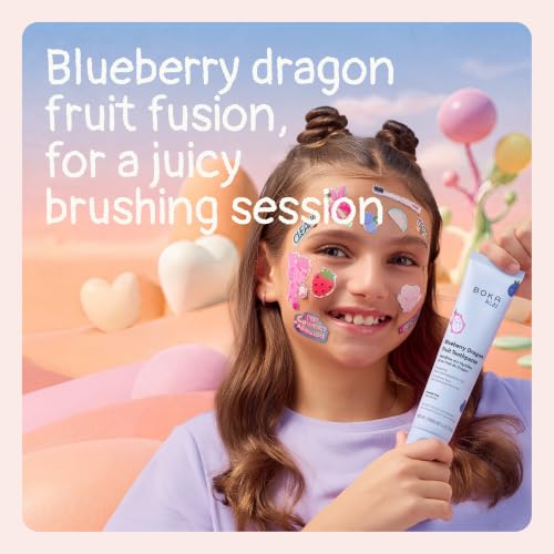 Boka Nano-Hydroxyapatite Fluoride-Free Kids Toothpaste, Blueberry Dragon Fruit, 4 oz