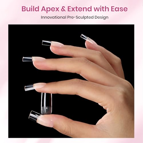 Beetles Tipex Lite Instant Apex Nail Tips, Medium Square, 256pcs