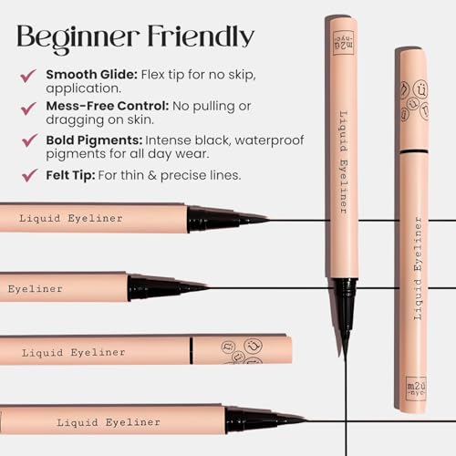 M2U NYC Waterproof Liquid Eyeliner Pen – 24HR Wear