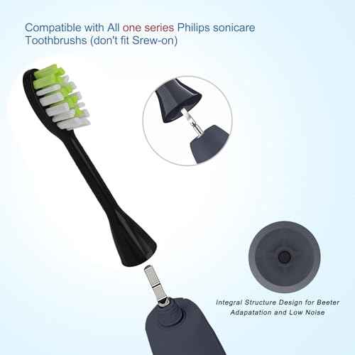 One Series Replacement Toothbrush Heads Pisonicleara Compatible with sonicare Philips One Series BH1022/03 HY1100/02 HY1102 (8-pc) Battery Brush, Mango Snow White