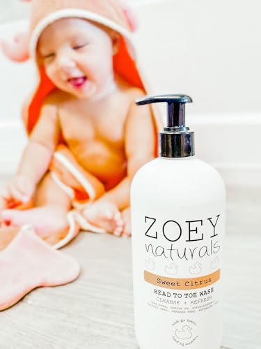 Zoey Naturals Sweet Citrus Baby Wash & Shampoo - Tear-Free & Natural