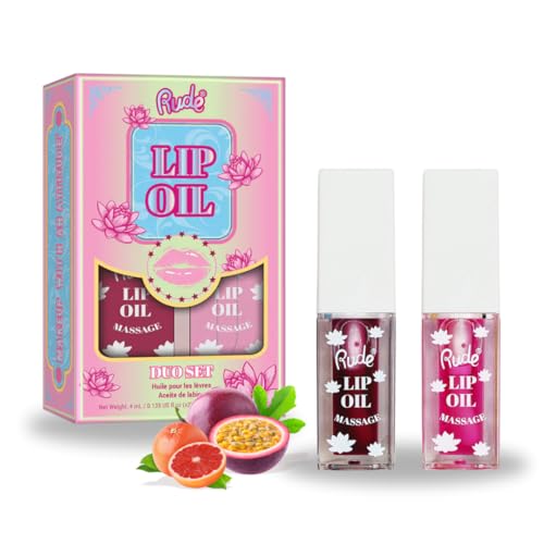 RUDE Tinted Lip Oil - Hydrating Gloss with Passion Fruit
