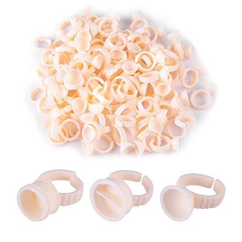 100pcs Silicone Adhesive Rings for Eyelash & Nail Art