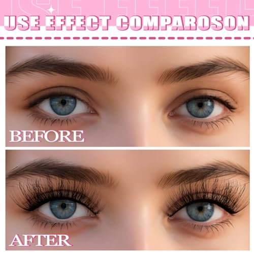 8-Pair Wispy Mink Lashes - Natural 5D Volume Fake Eyelashes