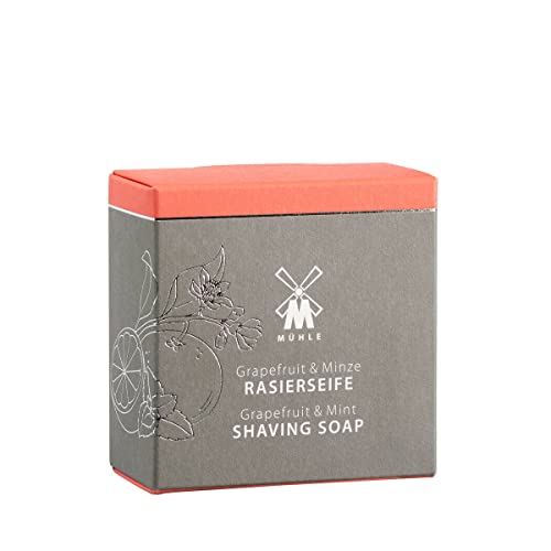 M?HLE Shaving Soap - Shaving Soap with Grapefruit & Mint for All Skin Types - Fruity & Revitalising - 65 g