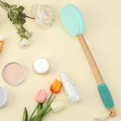 Slick- Lotion Applicator with 3 Extra Pads, 17 Inch, Green, Back Applicator Lotion, Certified Organic, Easy Reach Washable, Self Tanner for All Skin Tone