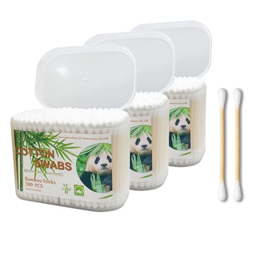 Biodegradable Bamboo Cotton Swabs, 900 Count