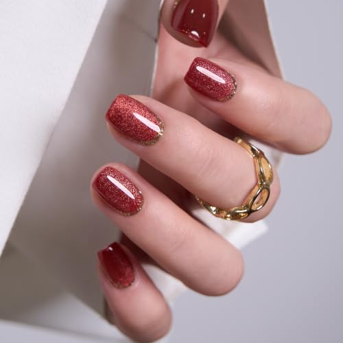 CurvLife Soft Gel Press-On Nails Almond 30 PCS Kit