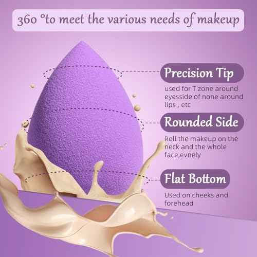 BS-MALL Makeup Sponge Set 6 Pcs ? Premium Beauty Blenders for Flawless Makeup Application