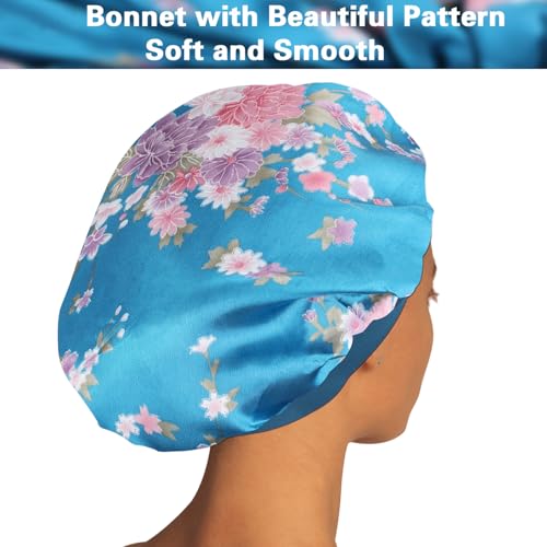 ROYBENS Satin Bonnet for Sleeping - 4 Pack Large Bonnets