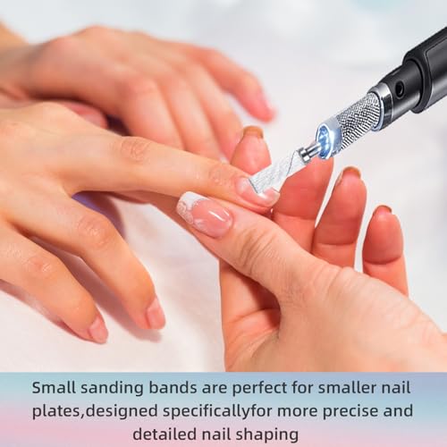 100 Mini Sanding Bands 180 Grit Nail Drill Bits for Nail Care