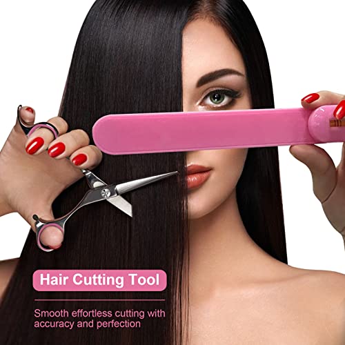 DIY Hair Cutting Kit - Stainless Steel Scissors, Split Ends Trimmer & Clips