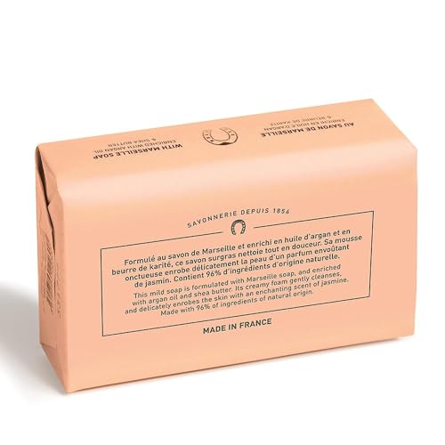 Fer ? Cheval Gentle Perfumed Soap Bars, Organic Body Bath Soap, Moisturizing Natural Bar Soap for Men and Women, 125 g/4.41 oz, Pack of 2 - Amber Jasmine