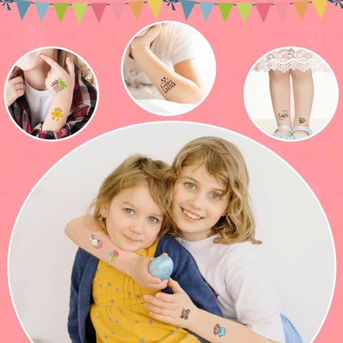 Partywind 204 PCS Easter Temporary Tattoos for Kids