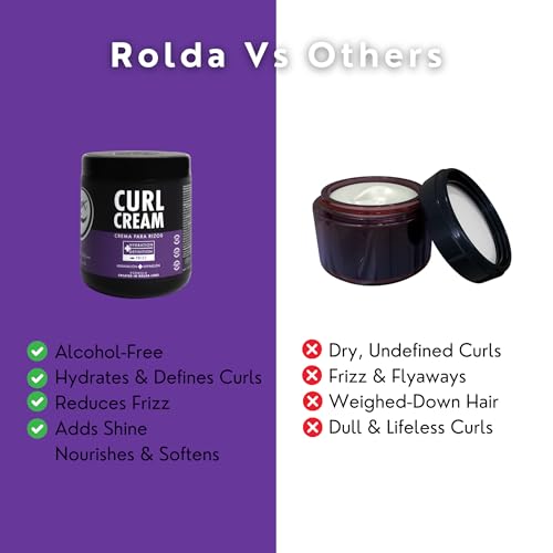 Rolda Curl Cream for Men - Anti Frizz & Defining, 17.6 oz