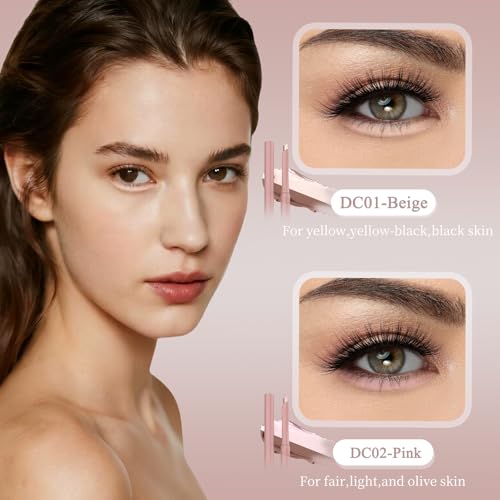 Plman Under Eye Highlighter Stick Duo with Brush, Waterproof