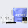 LONDONTOWN Jet Set Travel Nail Kit ? Mini Nail Concealer, Cuticle Oil, Remover Pads & Glass File for Healthy, Polished Nails On the Go, No Base or Top Coat Needed