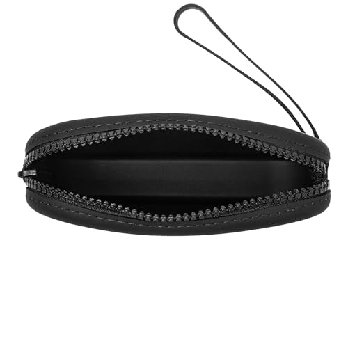 Small Silicone Multifunctional Essential Bag Portable Travel Makeup Bag for Women Men Cards Cash Bag Zipper Pouch (Black)