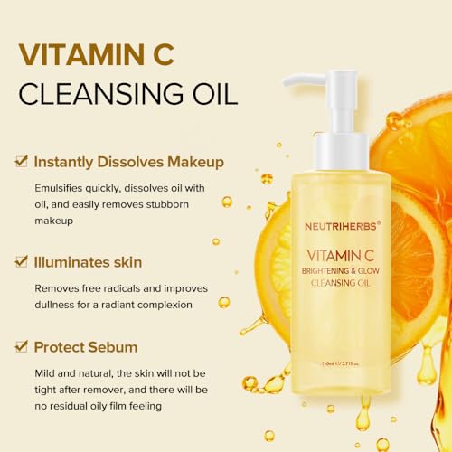 Neutriherbs Vitamin C Makeup Remover Oil - Waterproof Cleanser
