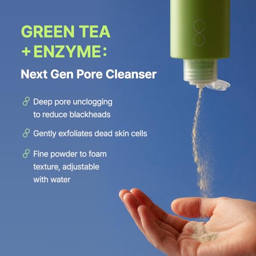 BY WISHTREND Green Tea Enzyme Face Wash - Exfoliating Powder for Sensitive Skin, 3.88 oz