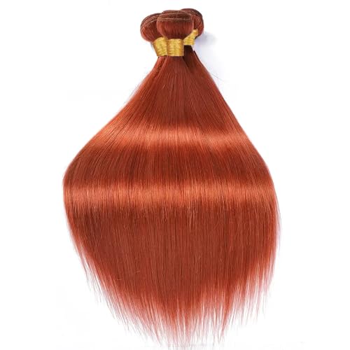 Ginger Orange Straight Hair Bundles - 350 Color, 22-26 Inch, 3 Pack
