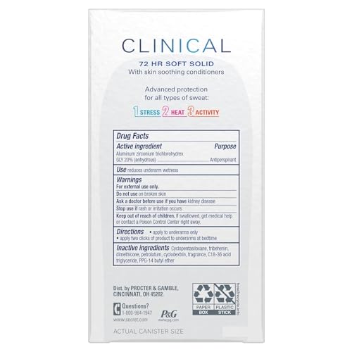 Clinical Strength Antiperspirant & Deodorant - Soft Solid, Light & Fresh (3 Pack)