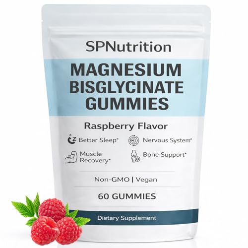 Magnesium Bisglycinate Gummies – 60 Raspberry Gummies for Muscle & Nerve Health