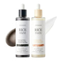 mixsoon Black & White Rice Peeling Ampoule Duo bundles - Gentle Exfoliating Dead Skin Cells Remover for Radiant skin 100ml / 3.38 fl.oz. Korean Glass Skin Care