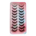 Charklik Wispy Mink Lashes - Natural Fluffy False Eyelashes 10 Pairs
