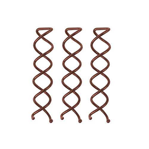 Kitsch Spiral Hair Pins, Brown (3 Pack) - Secure Hold Updo & Bun Maker