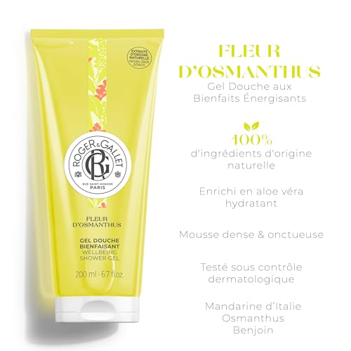 ROGER & GALLET | Body Wash & Shower Gel for Women | Fleur D'Osmanthus - Osmanthus Flower 6.6 Oz