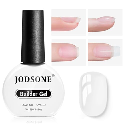 Clear Builder Gel for Nails 10ml - Nail Strengthening & Extensions, Hard Gel Polish, Curing Needed