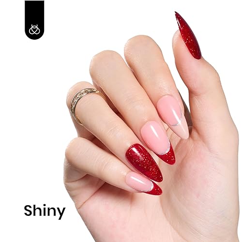 Beetles Glitter Red Gel Nail Polish - Wine Red Shimmer, 0.5oz, C - Shimmery Red