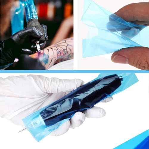 Rayyl Tattoo Practice Skin Transfer Paper Tool Kit - 66Pcs Include Tattoo Fake Skins with Transfer Paper Machine Pen Covers and Ink Cups Grip Tapes Tool Kit for Beginners & Artists