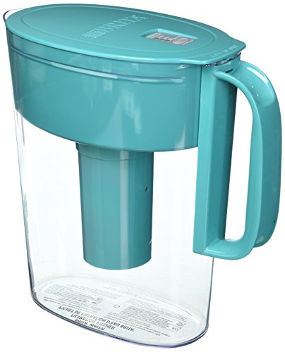 Brita Water Filter Pitcher for Tap and Drinking Water with 1 Standard Filter, Lasts 2 Months, 6-Cup Capacity, BPA Free, Turquoise