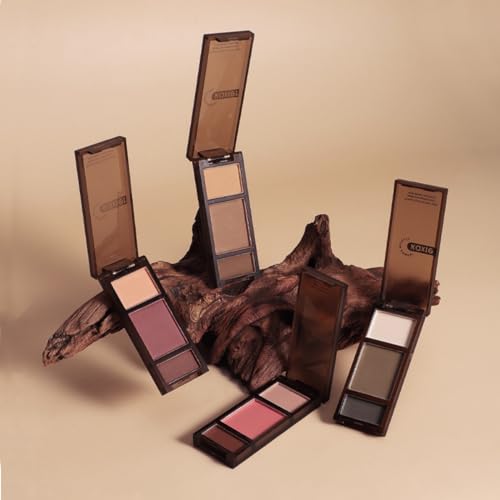 3-Color Eyebrow Powder Palette - Warm Coffee #102