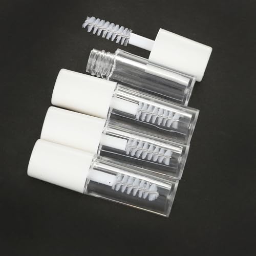 COSIDEA 52pcs 0.8ml White Empty mini mascara tubes with wand for castor oil 1ml eyelash serum tube packing sample size containers