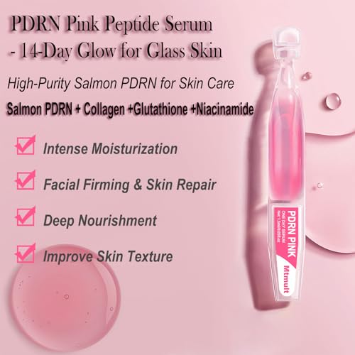 Mtmult Salmon PDRN Serum, Salmon DNA for Face, PDRN Serum - Intense Firming, Repairing, Moisturizing with Collagen, Glutathione, Hyaluronic Acid, 0.05 fl.oz x 10
