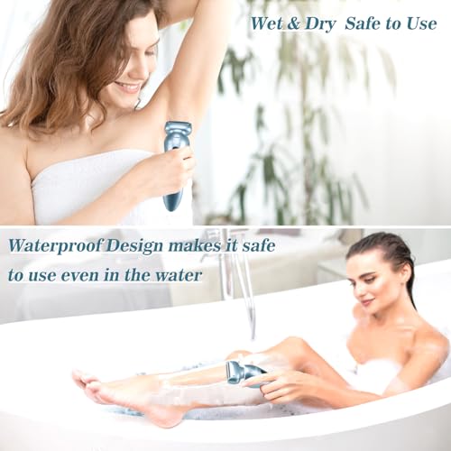 Electric Women's Shaver for Legs & Bikini Trimming - Rechargeable, Waterproof