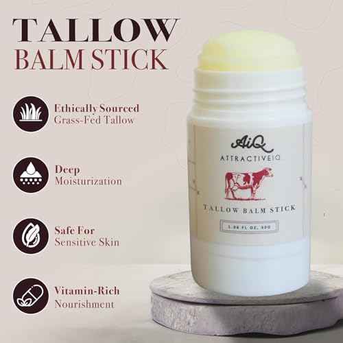 New Zealand Grass Fed Ethically-Sourced Beef Tallow for Skin? Stick with Vitamin E, Raw Honey, Olive Oil ? Premium Ingredients & Cruelty-Free Tallow Face Moisturizer, Longevity & Firming - 30g